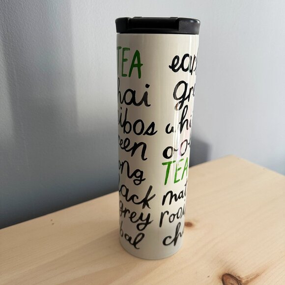 Kate Spade + Lenox Tea Time Metal Travel Mug Tumbler - Picture 2 of 6